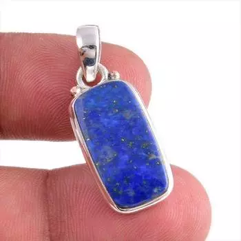 Natural Lapis Lazuli Gemstone Handmade 925 Solid Silver Gift Pendant 1.50 i6j19