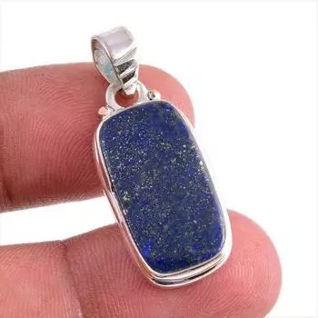 Natural Lapis Lazuli Gemstone Handmade 925 Solid Silver Gift Pendant 1.50 r3t46