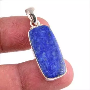 Natural Lapis Lazuli Gemstone Handmade 925 Solid Silver Gift Pendant 1.75 n2i70