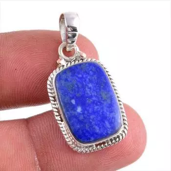 Natural Lapis Lazuli Gemstone Handmade 925 Solid Silver Gift Pendant 1.50 p1g99