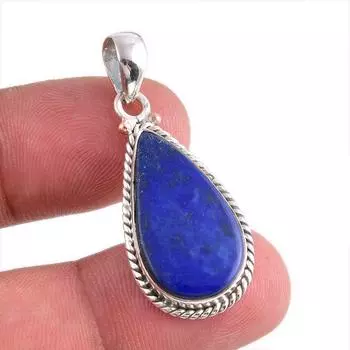 Natural Lapis Lazuli Gemstone Handmade 925 Solid Silver Gift Pendant 1.50 c5o15