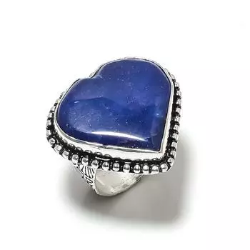 Natural Lapis Lazuli Gemstone Handmade 925 Sterling Silver Ring Size 7 t2W75