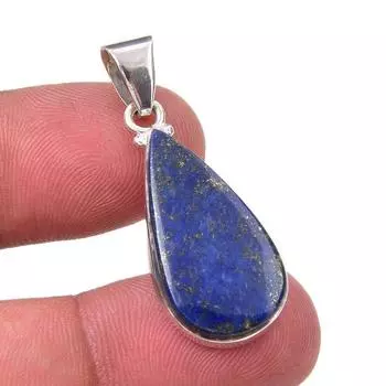 Natural Lapis Lazuli Gemstone Handmade 925 Sterling Silver Pendant 1.50 t7W62