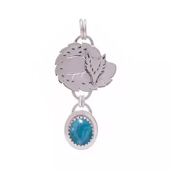 Natural Larimar / Pactolite - Dominican Republic Gemstone 925 Sterling Silver Pendant V8977, Blue Pendant, Oval Pendant, Valentin s Day Gift, Gift For