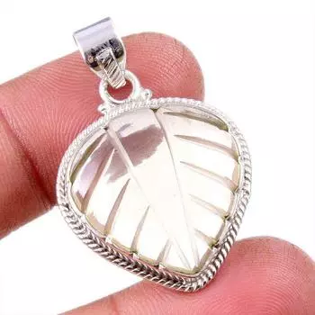 Natural Lemon Quartz Gemstone 925 Solid Sterling Silver Gift Pendant 1.5 T9K76