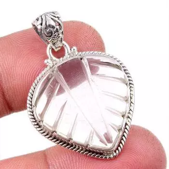 Natural Lemon Quartz Gemstone 925 Solid Sterling Silver Gift Pendant 1.5 D0l71