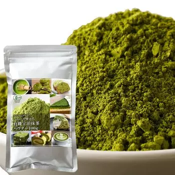 Natural Life Organic Uji Matcha Powder, который можно использовать в различных целях, изготовленных в Киото для для для для матча для коммерческого использования JAS (100г)