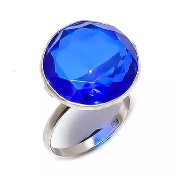 Natural London Blue Topaz 925 Sterling Silver Jewelry Ring Size 8.5 C9W42