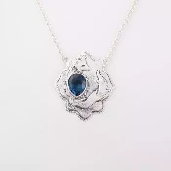 Natural London Blue Topaz Gemstone 925 Sterling Silver Jewelry Gift Pendant1.29 CP-32-5