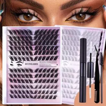 Natural Manga Lashes Overlength False Eyelash Set Eyelash Conditioner Fake Eye Lashes Makeup Style A
