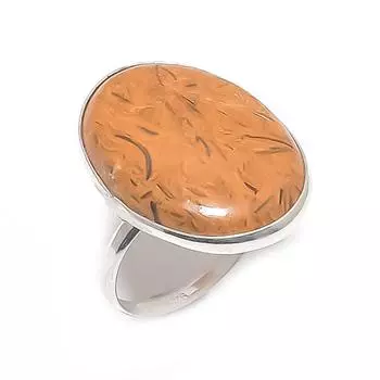 Natural Mariam Jasper Gemstone 925 Sterling Silver Jewelry Ring Size 8 F1O04
