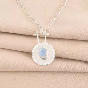 Natural Milky Opal Gemstone 925 Sterling Silver Handmade Stylish Pendant 1.4 PP-57-20