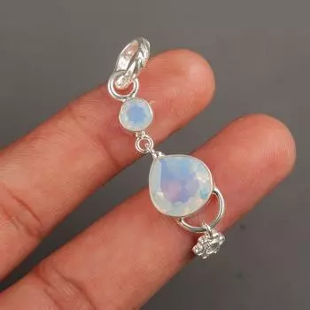 Natural Milky Opal Gemstone 925 Sterling Silver Jewelry Handmade Pendant 2.00 PP-5-14
