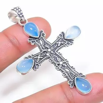 Natural Milky Opal Gemstone 925 Sterling Silver Jewelry Pendant 2.36 q0c38