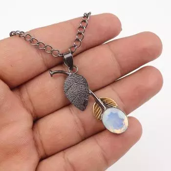 Natural Milky Opal Gemstone Pendant 925 Sterling Silver Handmade Jewelry 1.69 PP-55-15