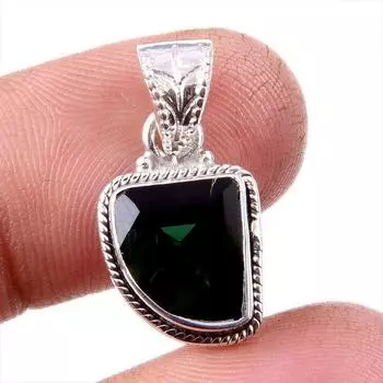 Natural Moldavite Gemstone Handmade 925 Solid Sterling Silver Pendant 1 R4D83