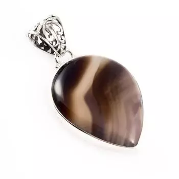 Natural Montana Agate Gemstone 925 Solid Sterling Silver Gift Pendant 1.8 r7h94