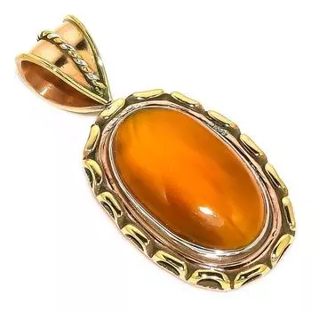 Natural Montana Agate TwoTone 925 Solid Sterling Silver Gift Pendant 1.50 W9D93