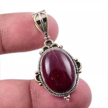 Natural Mookaite Gemstone 925 Solid Sterling Silver Two Tone Pendant 1.50 w6H15