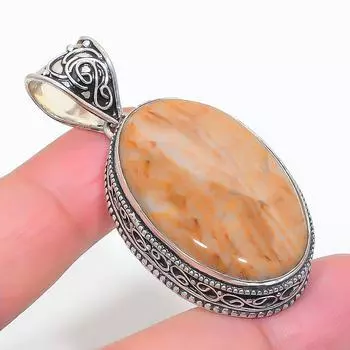 Natural Mookaite Gemstone 925 Sterling Silver Jewelry Pendant 2.21 S4E17
