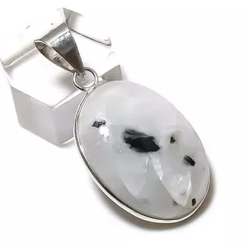 Natural Moonstone Gemstone 925 Sterling Silver Jewelry Pendant 1.58 i2i30