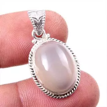 Natural Moonstone Gemstone Handmade 925 Solid Sterling Silver Pendant 1.25 P7I08