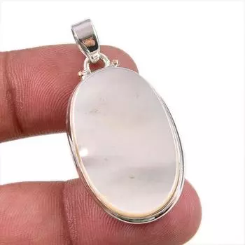 Natural Mother Of Pearl Gemstone Handmade 925 Solid Silver Pendant 1.50 Z9M49