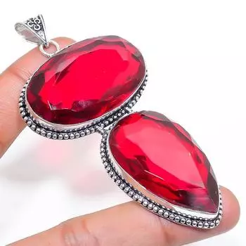 Natural Mozambique Garnet 925 Sterling Silver Jewelry Pendant 3.55 z0H74