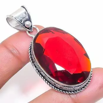 Natural Mozambique Garnet 925 Sterling Silver Jewelry Pendant 2.05 W3v31