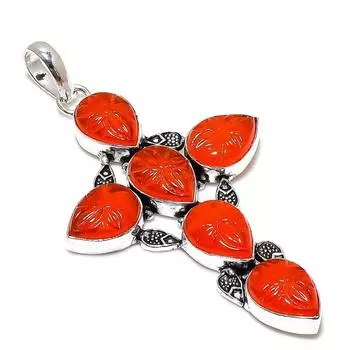 Natural Mozambique Garnet Gemstone 925 Sterling Silver Pendant 3.27 b6d29