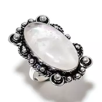 Natural Mystic Topaz Gemstone Handmade 925 Sterling Silver Ring Size 7 E1A35