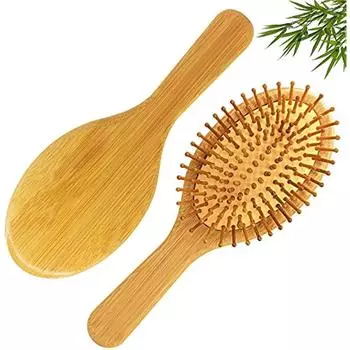 Натуральная бамбуковая щетка для волос, массажная антистатическая щетка для волос, экологическая, для всех типов волос, для мужчин и женщин 23x8x4cm