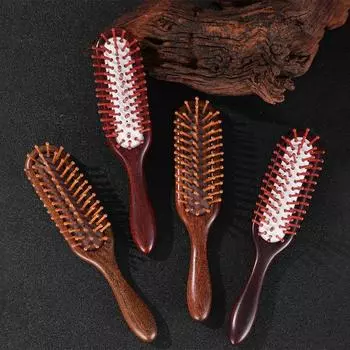 Натуральная деревянная воздушная подушка расческа меридиан массаж антистатический уход за волосами расческа с широкими зубьями для женщин и девушек прямые вьющиеся волосы