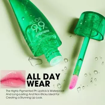 Натуральная губная помада с алоэ, оттенок для губ, длительный водостойкий увлажняющий питательный блеск для губ, сменный цвет, масло для губ, бальзам для губ