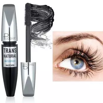 Натуральная густая тушь для ресниц, удлиняющая и подкручивающая, увеличивающая глаза, стойкая, быстросохнущая, водостойкая и не размазывается чёрный