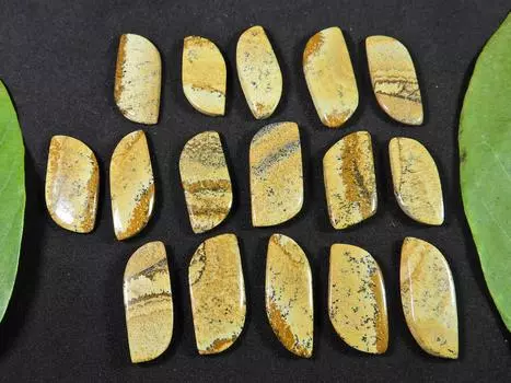 Натуральная картина яшма парная пара фантазийных россыпных драгоценных камней 08 пар лот 22-26 мм RQ-1244