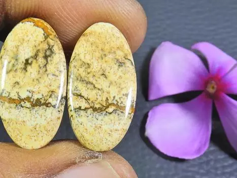 Натуральная картина яшма подобранная пара дизайнерских драгоценных камней россыпью кабошон 11X20MM SK-671