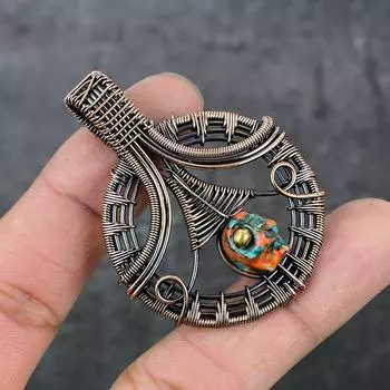 Натуральная колючая устрица, драгоценный камень, медная проволока, подарочная ювелирная подвеска 2,21 дюйма K3u20