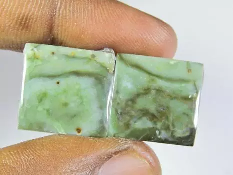 Натуральная комбинированная яшма, подобранная пара восьмиугольных кабошонов, россыпью, драгоценный камень 16X17X03MM SK-255