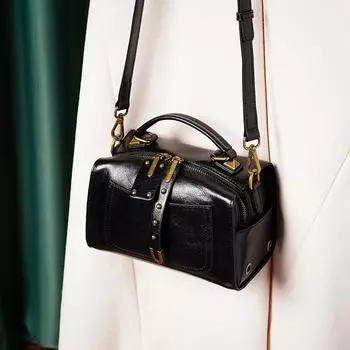 Натуральная кожа Boston Маленькие сумки через плечо для женщин Модный дизайнер Широкий ремень Подушка женские сумки
