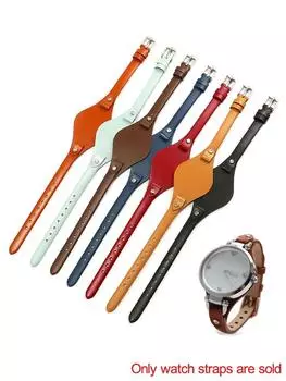 Натуральная кожа для Fossil ES3077 / 2830 / 3262 / 3060 женский ремешок для часов 8 мм кофейный коричневый желтый красный черный ремешок для часов 8mm