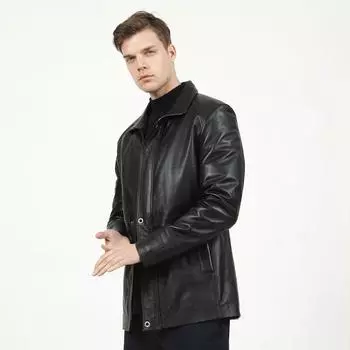 Натуральная кожа для мужчин, мужское пальто