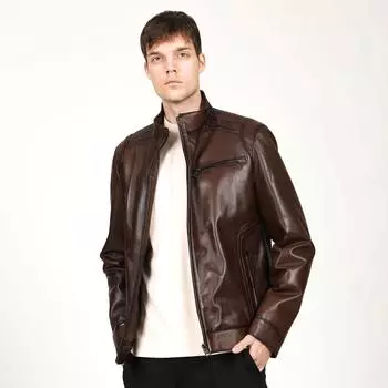 Натуральная кожа для мужчин, мужское пальто