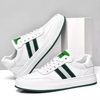 Натуральная кожа мужские вулканизированные кроссовки новый тренд повседневная кожаная обувь модная мужская обувь для скейтбординга мужская обувь для ходьбы бег трусцой 38