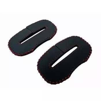 (Натуральная кожа/Натуральная кожа) Крышка ремня безопасности (Красный стежок) Nissan DAYZ и Рукс ROOX (Звезда шоссе) / Мицубиси ЕК (Кросс-Спейс Вагон) Делика Мини