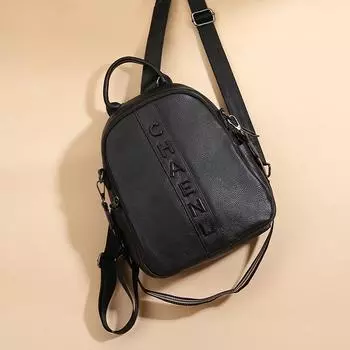 Натуральная кожа рюкзак женский легкий сумка для отдыха дорожный рюкзак многофункциональный большой емкости студенческий рюкзак чёрный