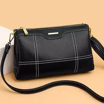 Натуральная кожа, женская модная и высококачественная простая сумка-мессенджер из коровьей кожи первого слоя хаки