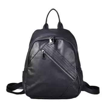 Натуральная кожа женский рюкзак ретро первый слой коровья кожа рюкзак для отдыха и путешествий персонализированная сумка рюкзак для отдыха на открытом воздухе чёрный