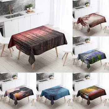 Натуральная красота, скатерть с художественным принтом, уличная скатерть для пикника, кемпинга, устойчивая к пятнам, водонепроницаемая, ресторанный стол, домашний декор 40x70cm