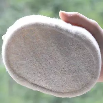 Натуральная люфа Люфа Люфа Ванна Душ Мытье тела Горшок Губка Скруббер Инструмент Полотенце белый